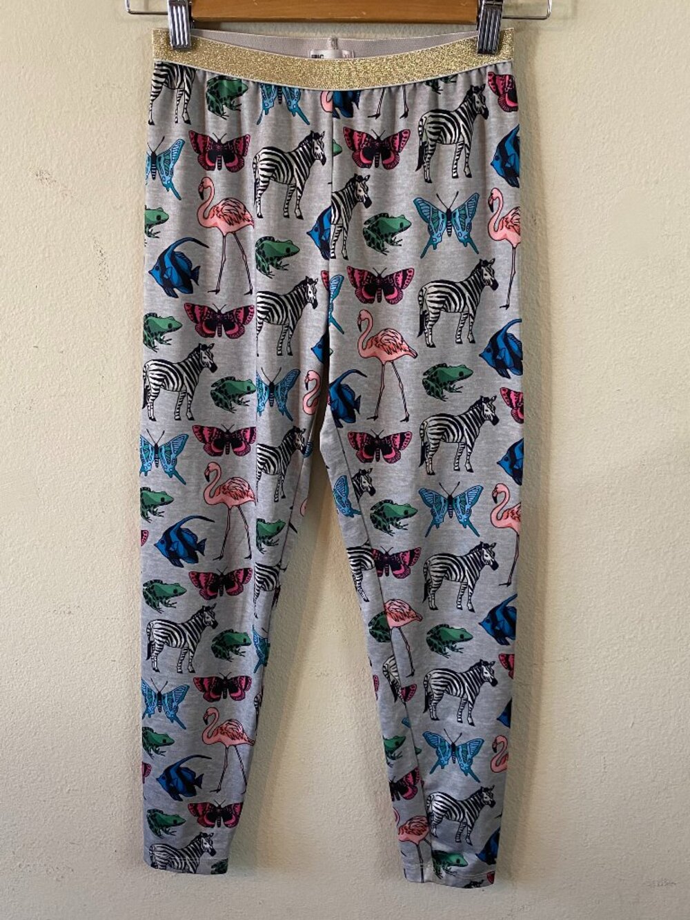 EPIC THREADS XL KID'S SIZE LIGHT GRAY ANKLE-LENGTH ELASTIC-WAIST LEGGINGS